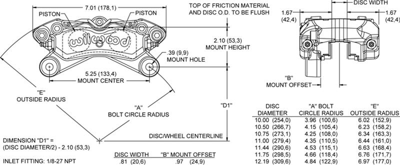 Wilwood Disc Brakes 120-16190-BK Wilwood Forged Dynapro Low-Profile Lug Mount Calipers - Zander Auto Parts
