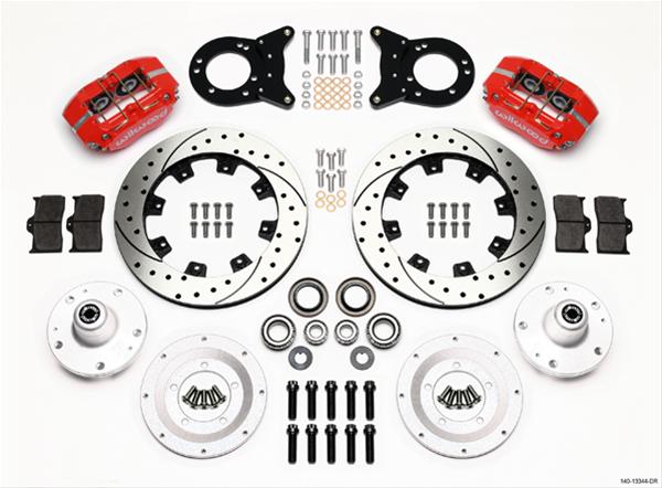 Wilwood Disc Brakes 140-13344-DR Wilwood DynaPro Dust-Boot Big Brake Front Brake Kits - Zander Auto Parts