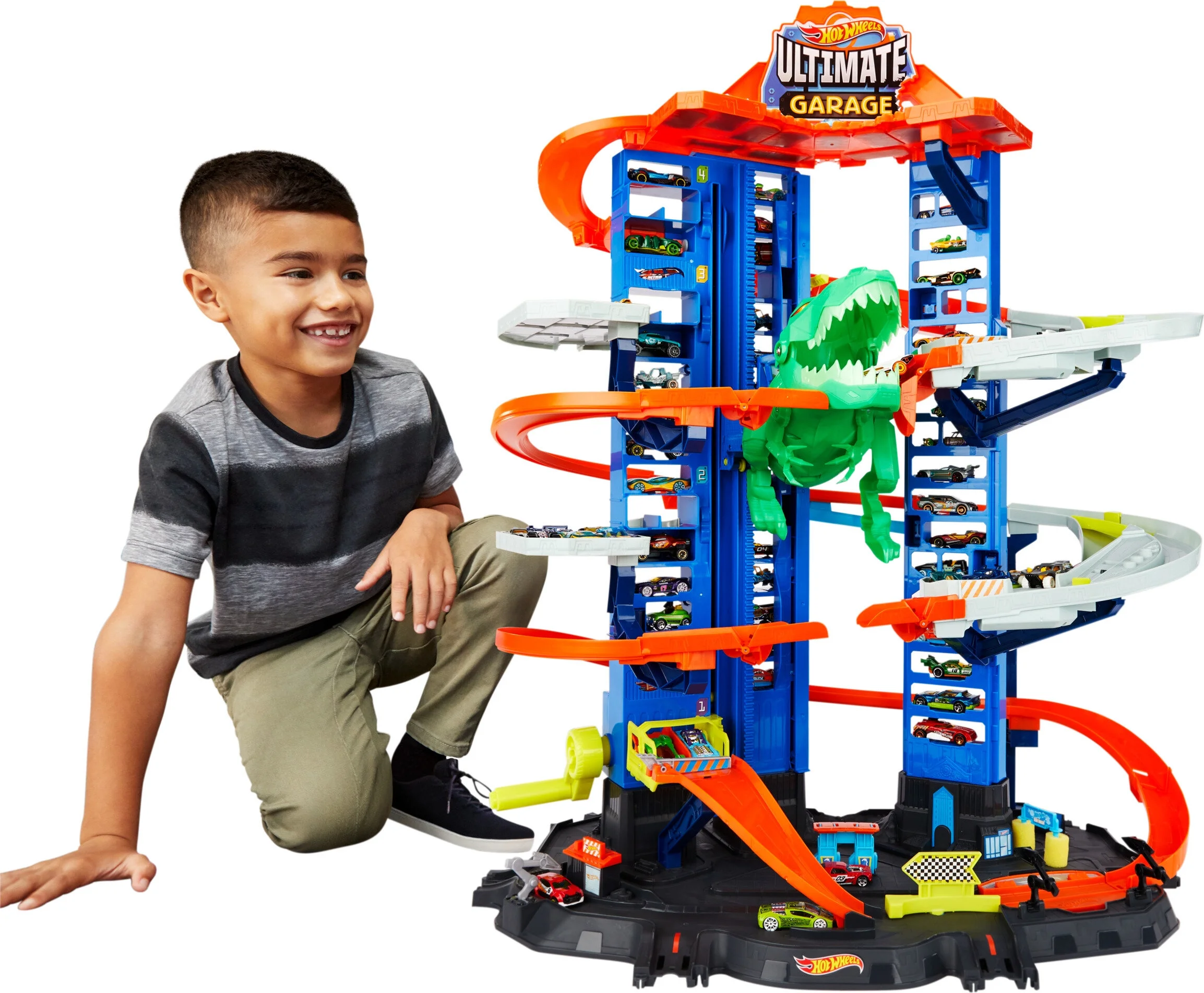 Hot Wheels HW Ultimate Garage Playset with 2 Toy Cars, Stores 100+ 1:64 Scale Vehicles - Zander Auto Parts
