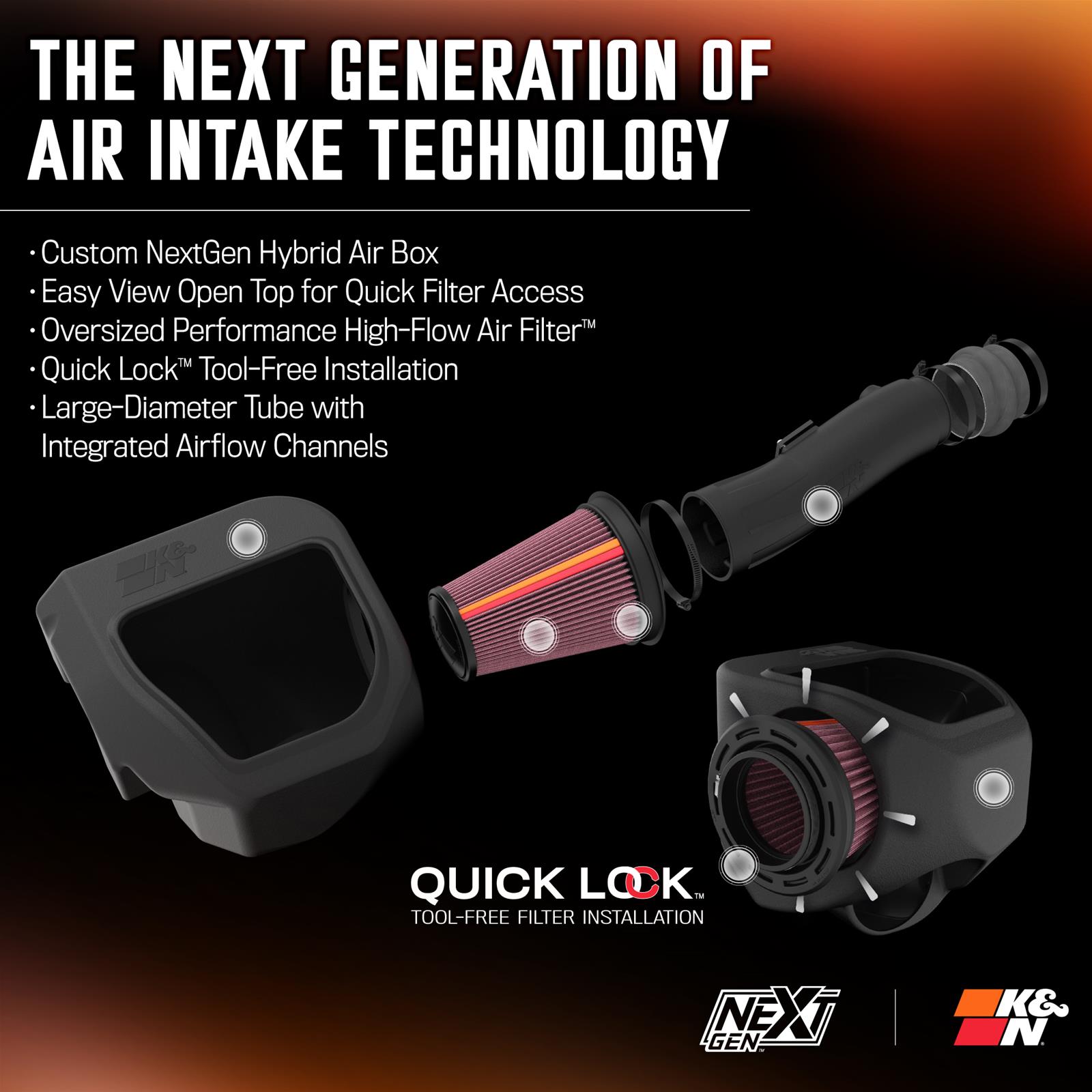 K&N 50-1598 K&N 50 Series NextGen Cold Air Intake Kits - Zander Auto Parts