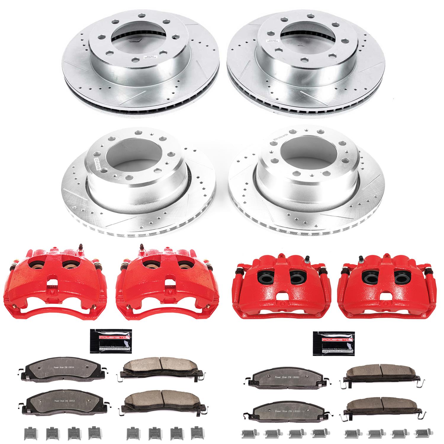 PowerStop KC7141-36 PowerStop Z36 Truck and Tow Brake Upgrade Kits with Calipers - Zander Auto Parts