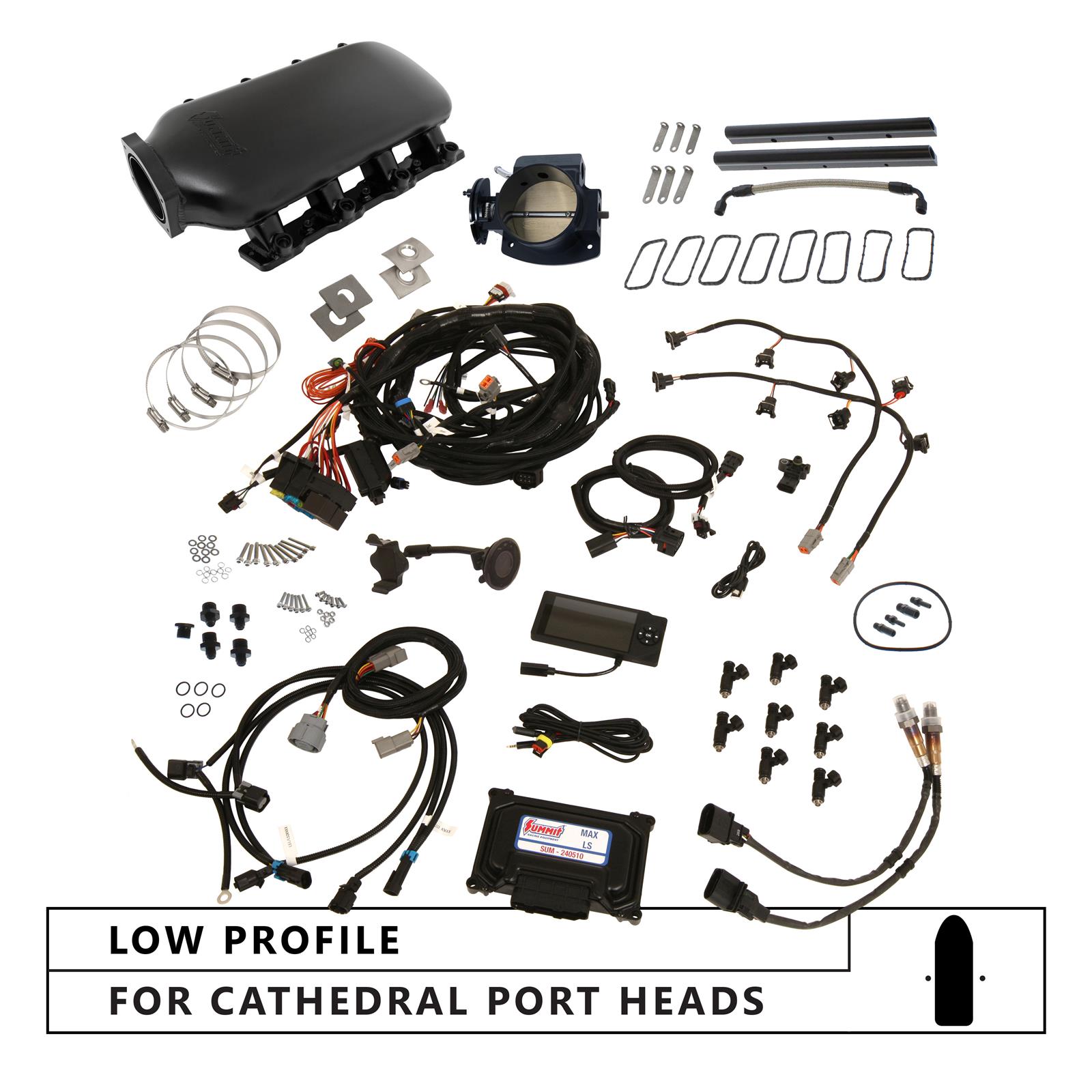 Summit Racing SUM-240511-L92B Summit Racing™ Max EFI LS 750 Fuel Injection Systems - Zander Auto Parts