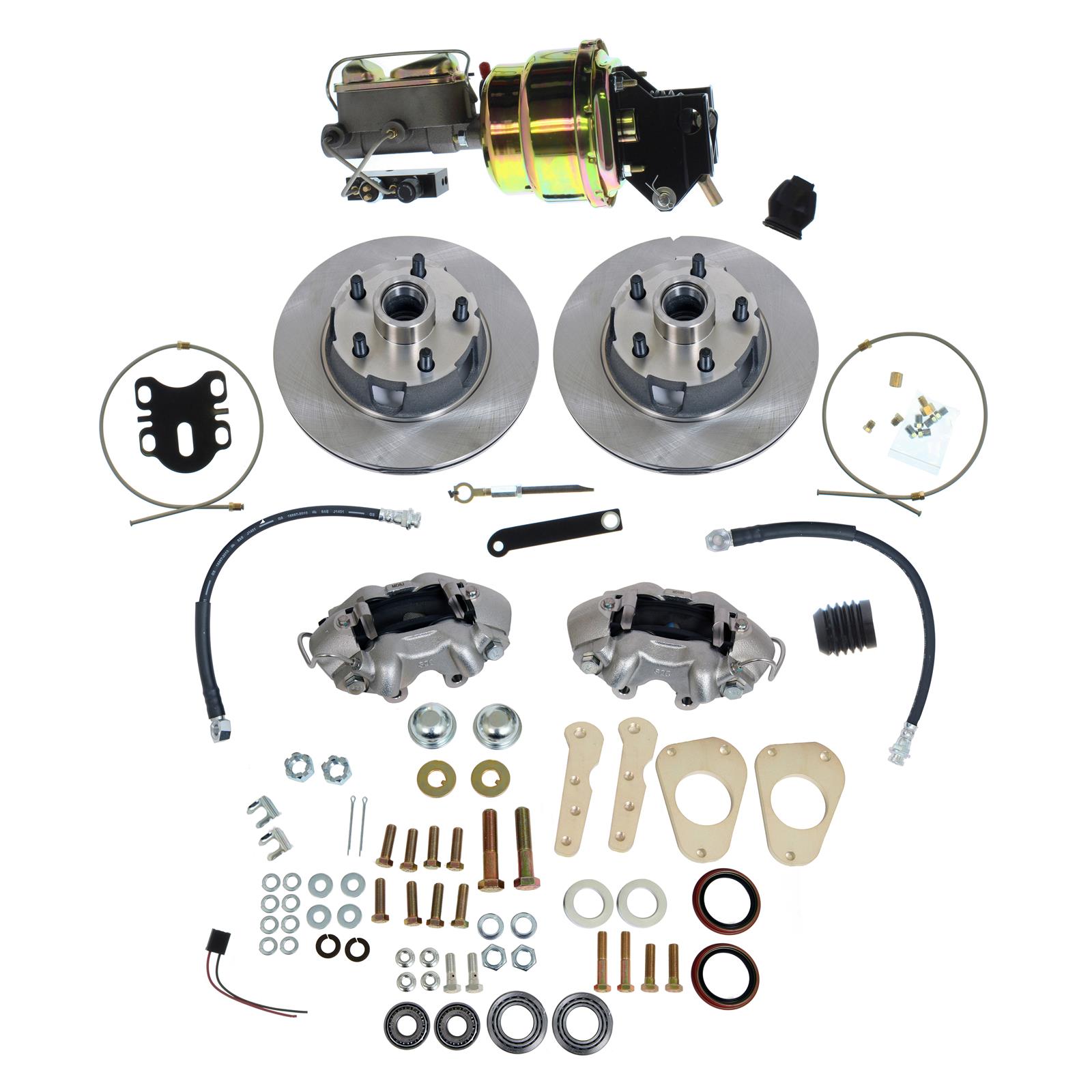 Summit Racing SUM-BK-45008 Summit Racing™ Stock Spindle Drum-to-Disc Brake Conversion Kits - Zander Auto Parts
