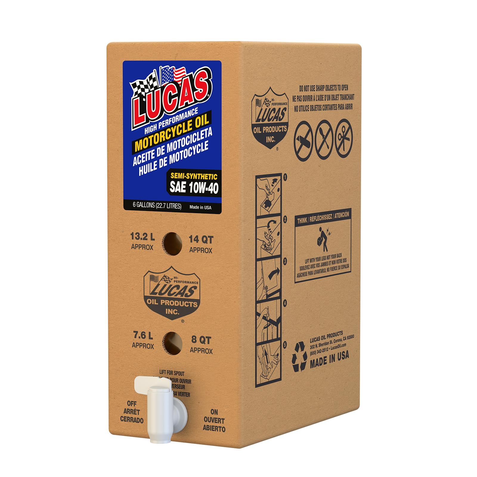 Lucas Oil 18034 Lucas High Performance Motorcycle Oil - Zander Auto Parts