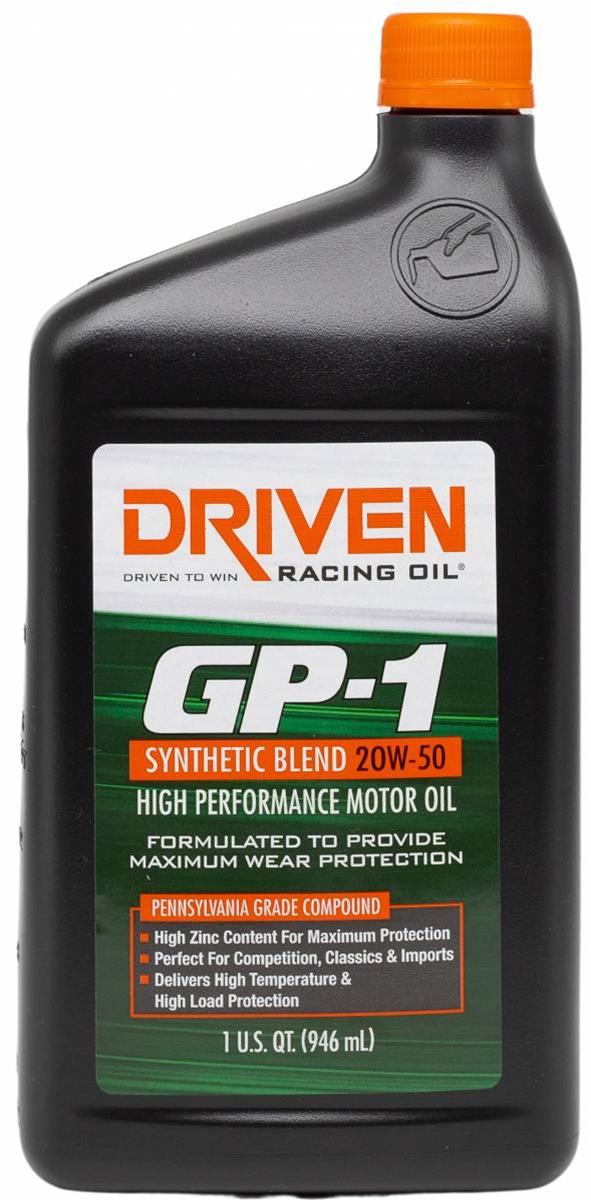 Driven Racing Oil 19506 Driven Racing Oil GP-1 Synthetic Blend High Performance Motor Oil - Zander Auto Parts