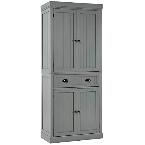 Tangkula Freestanding Cupboard Traditional Adjustable - Zander Auto Parts