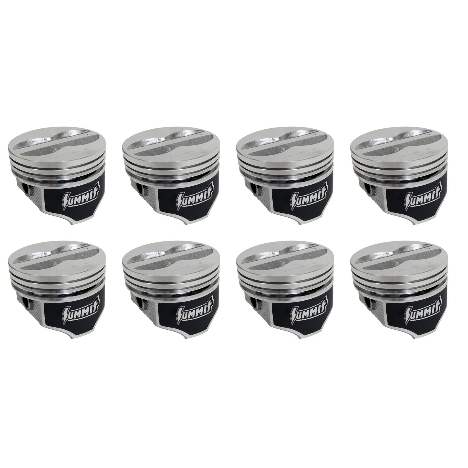 Summit Racing SUM-17351C-00 Summit Racing™ Coated Hypereutectic Pistons - Zander Auto Parts