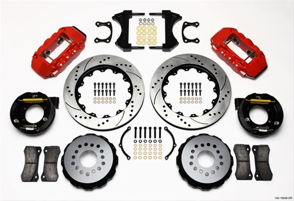 Wilwood Disc Brakes 140-10948-DR Wilwood AERO4 Big Brake Rear Brake Kits - Zander Auto Parts