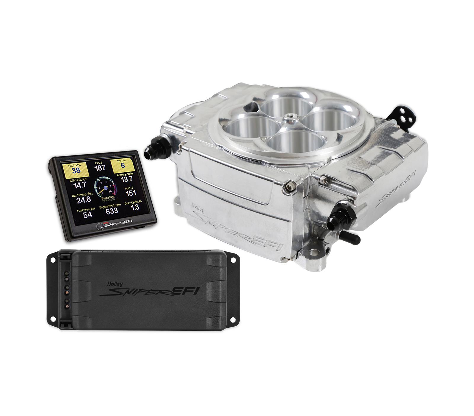 Holley Sniper 550-510-3PX Holley Sniper 2 EFI 650 HP Base Fuel Injection Systems with Power Distribution Module - Zander Auto Parts
