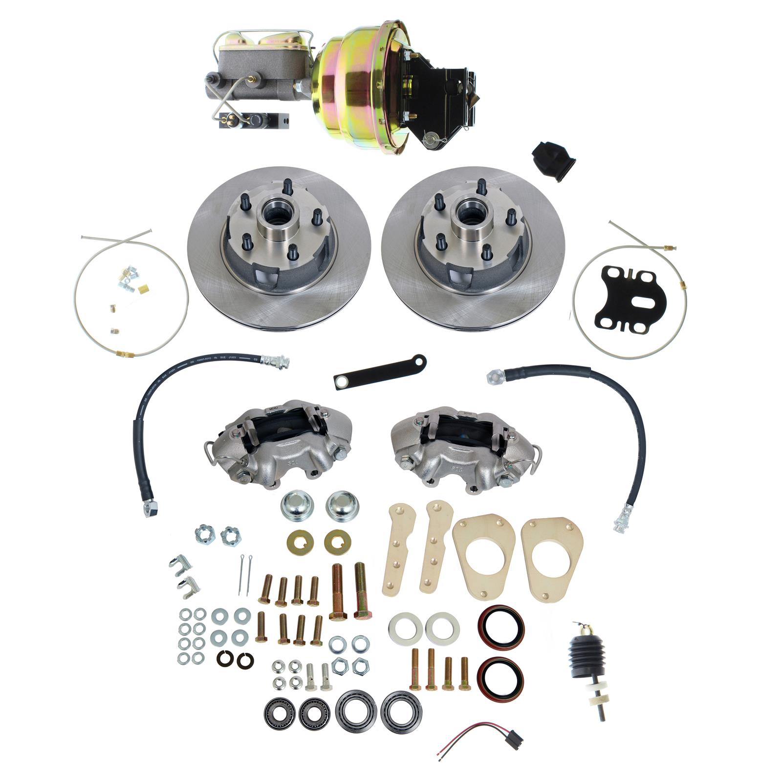 Summit Racing SUM-BK-45004 Summit Racing™ Stock Spindle Drum-to-Disc Brake Conversion Kits - Zander Auto Parts