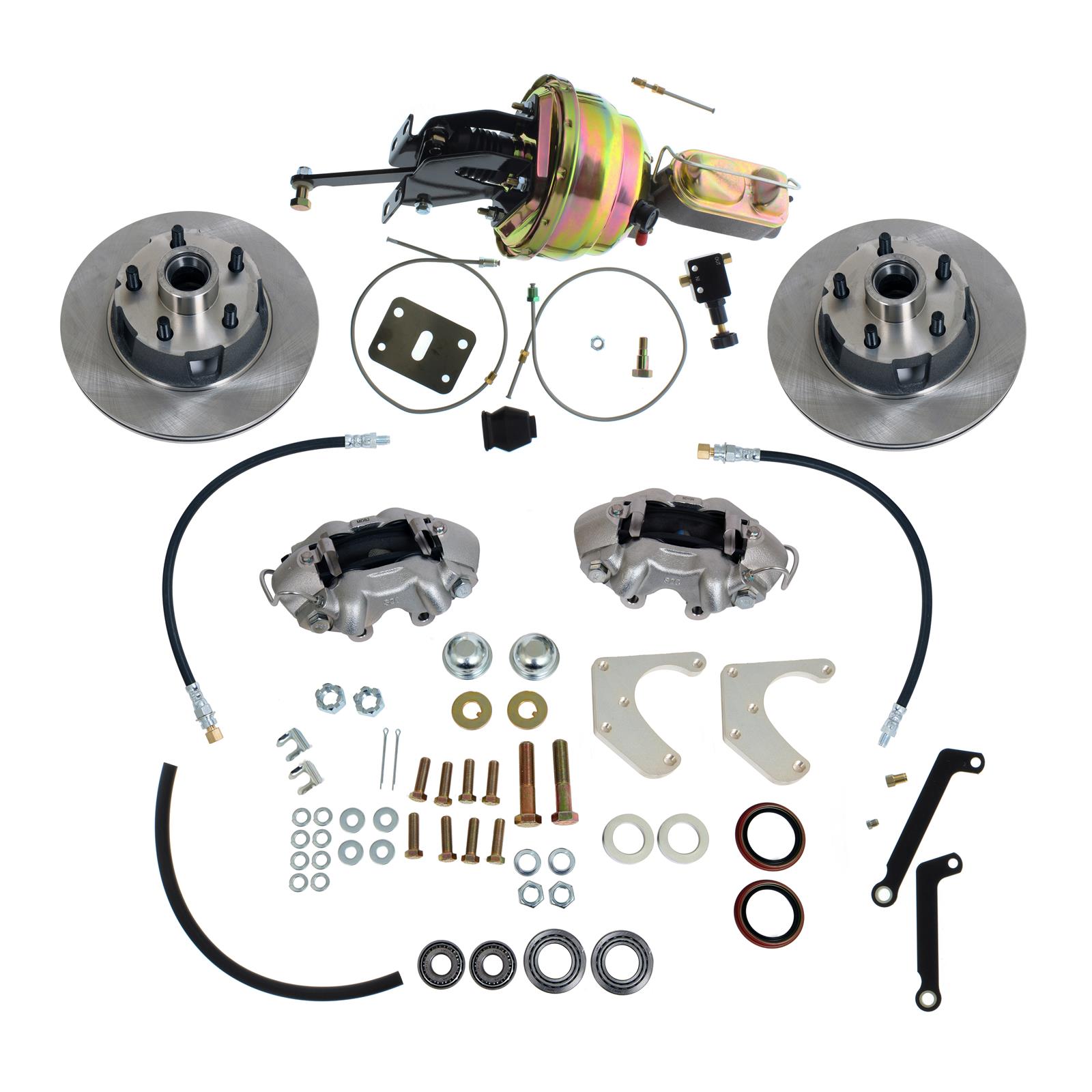 Summit Racing SUM-BK-45048 Summit Racing™ Stock Spindle Drum-to-Disc Brake Conversion Kits - Zander Auto Parts