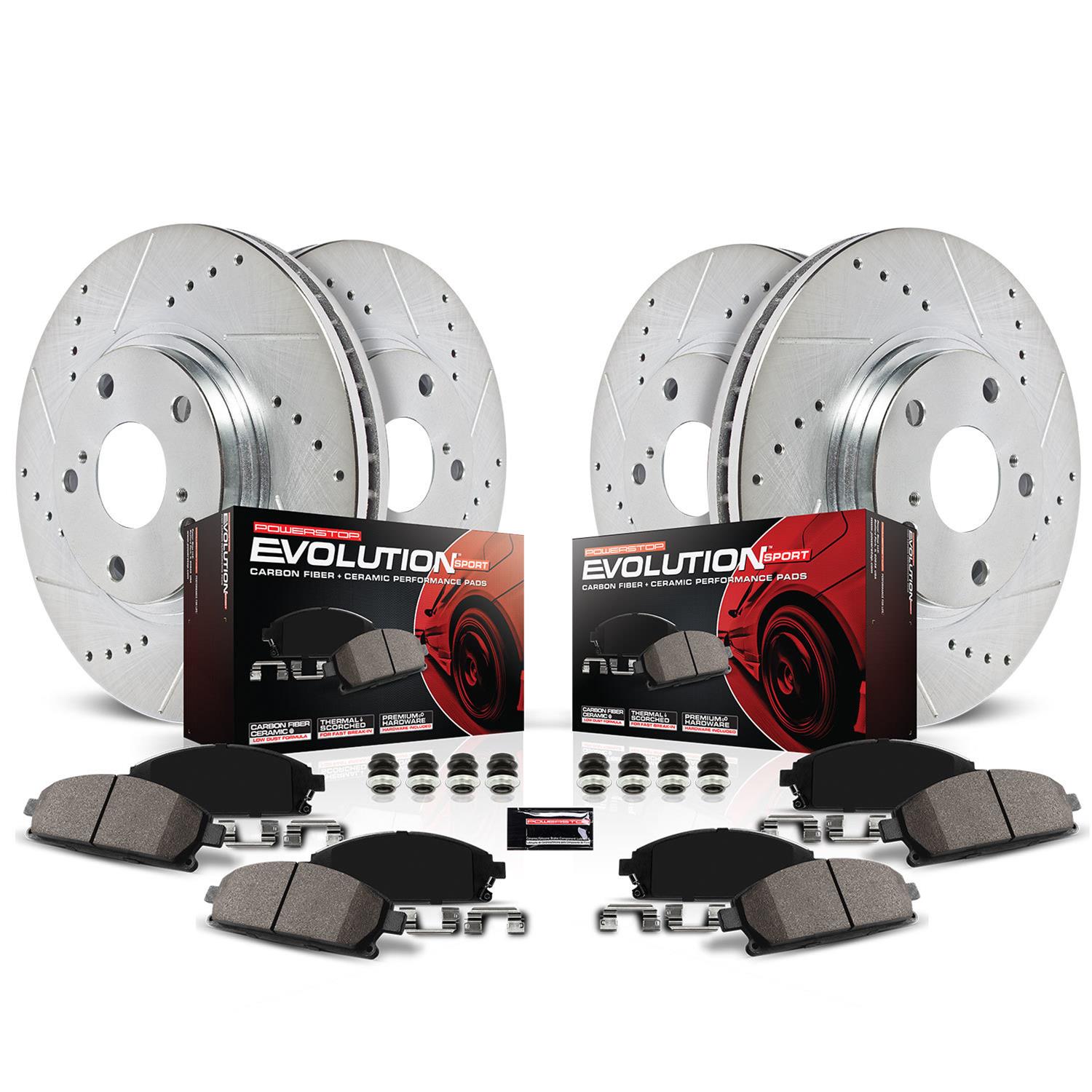 PowerStop K7574 PowerStop Z23 Evolution Sport Brake Upgrade Kits - Zander Auto Parts