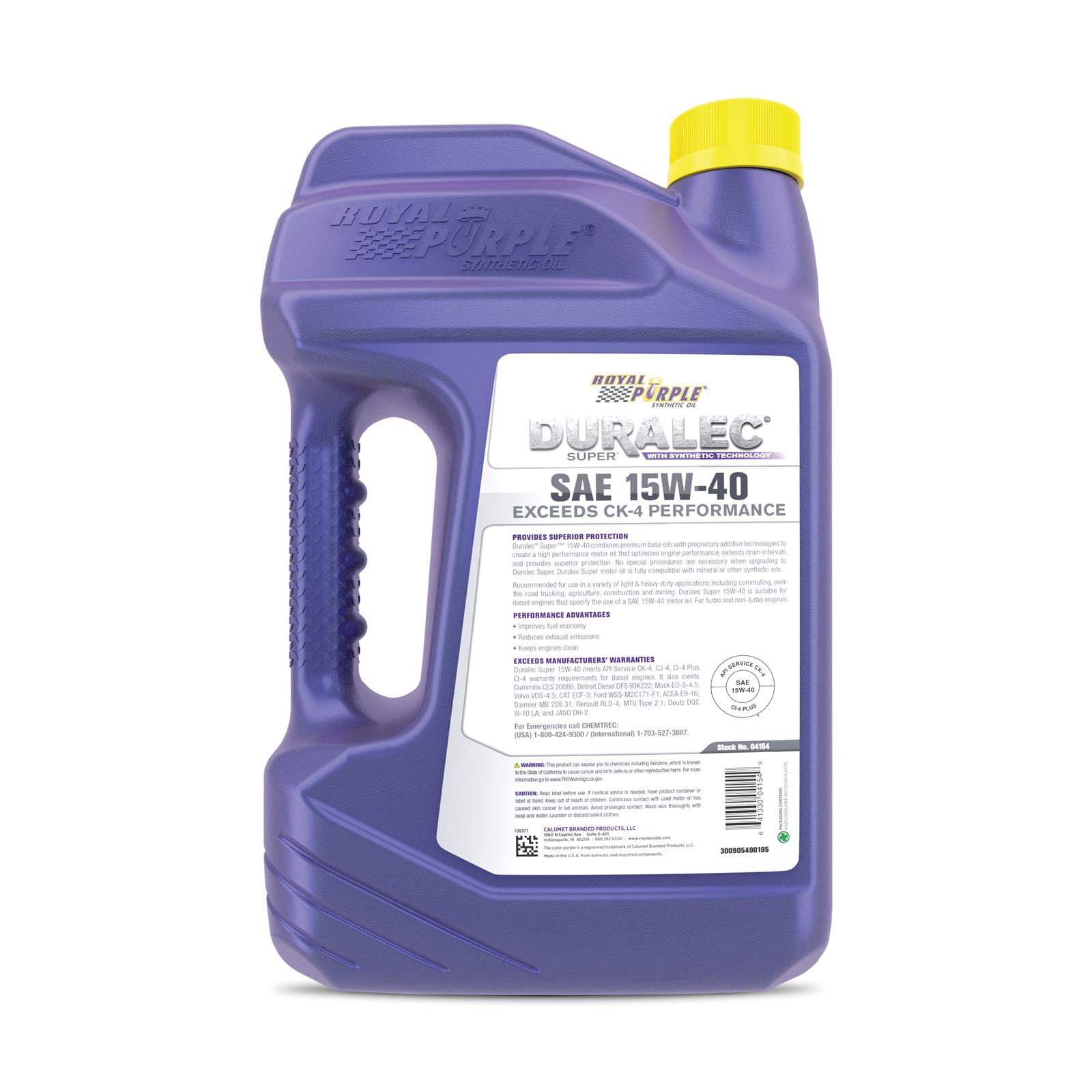 Royal Purple 04154 Royal Purple Duralec Super Diesel Motor Oil - Zander Auto Parts