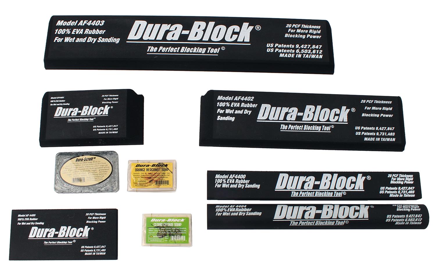 Durablock AF44L Dura-Block 7-Piece Sanding Block Kits - Zander Auto Parts