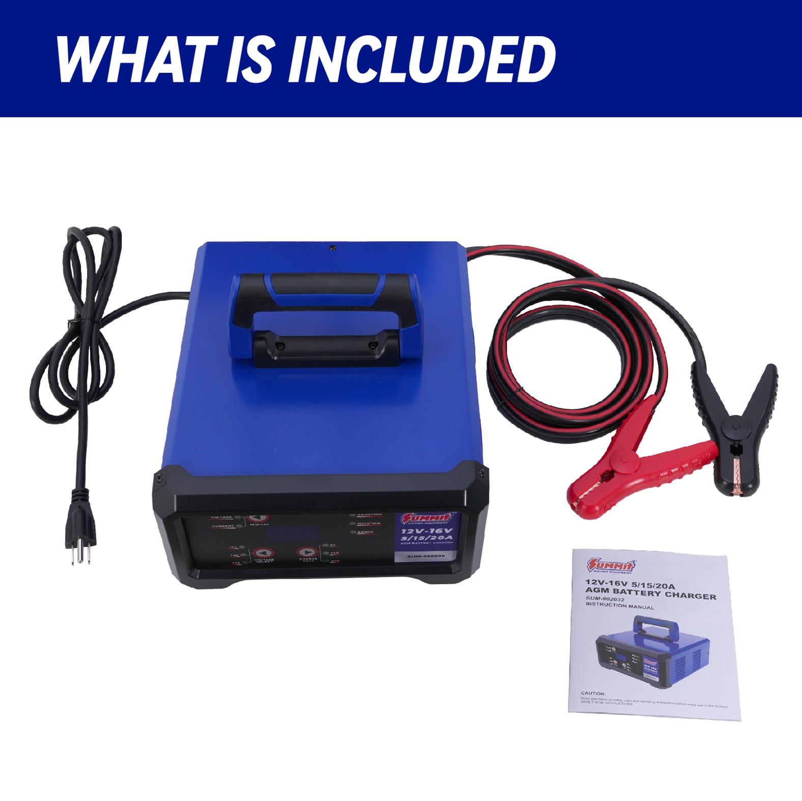 Summit Racing SUM-902032 Summit Racing™ 12V-16V AGM Battery Chargers - Zander Auto Parts