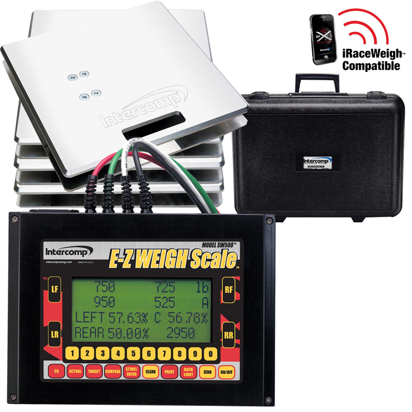 Intercomp 170125 Intercomp Racing SW500 E-Z Weigh Cabled Scale Systems - Zander Auto Parts