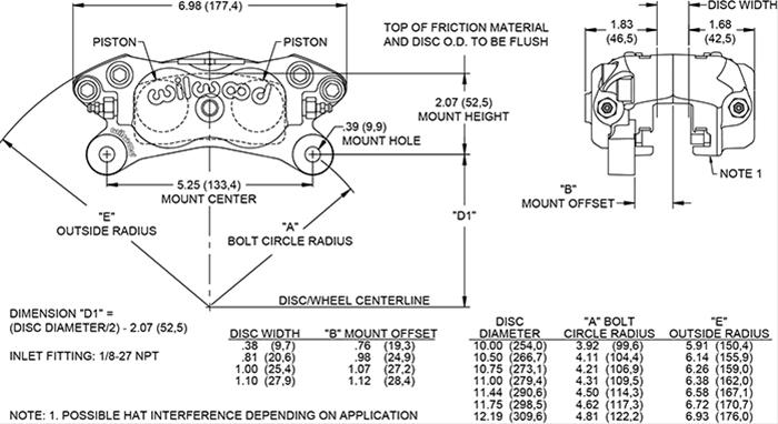 Wilwood Disc Brakes 120-13844-P Wilwood Forged Billet Dynalite Internal Brake Calipers - Zander Auto Parts