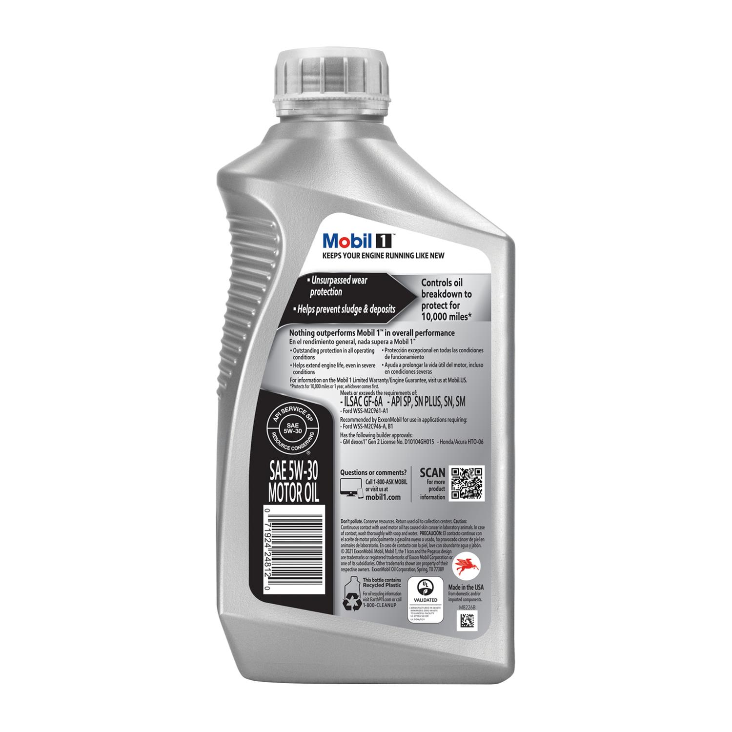 Mobil 124315 Mobil 1 Synthetic Motor Oil - Zander Auto Parts