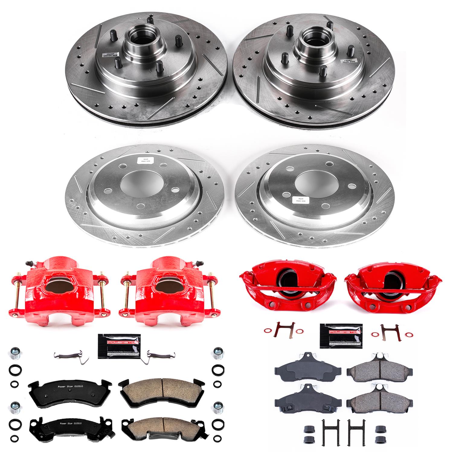PowerStop KC4338 PowerStop Z23 Evolution Sport Brake Upgrade Kits with Calipers - Zander Auto Parts