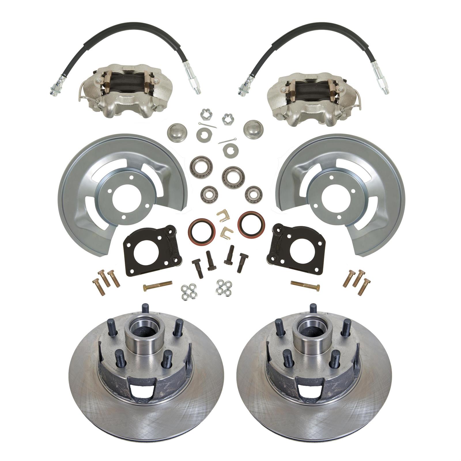 Summit Racing SUM-BK1524 Summit Racing™ Full Wheel Drum-to-Disc Brake Conversion Kits - Zander Auto Parts