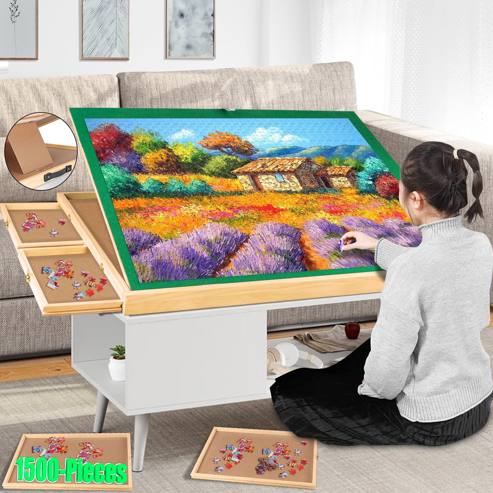 Adjustable Jigsaw Puzzle 1500pcs Drawers - Zander Auto Parts