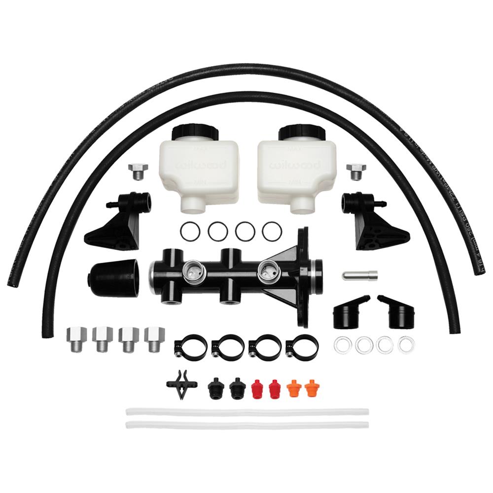 Wilwood Disc Brakes 260-14243-BK Wilwood Aluminum Tandem Master Cylinders - Zander Auto Parts