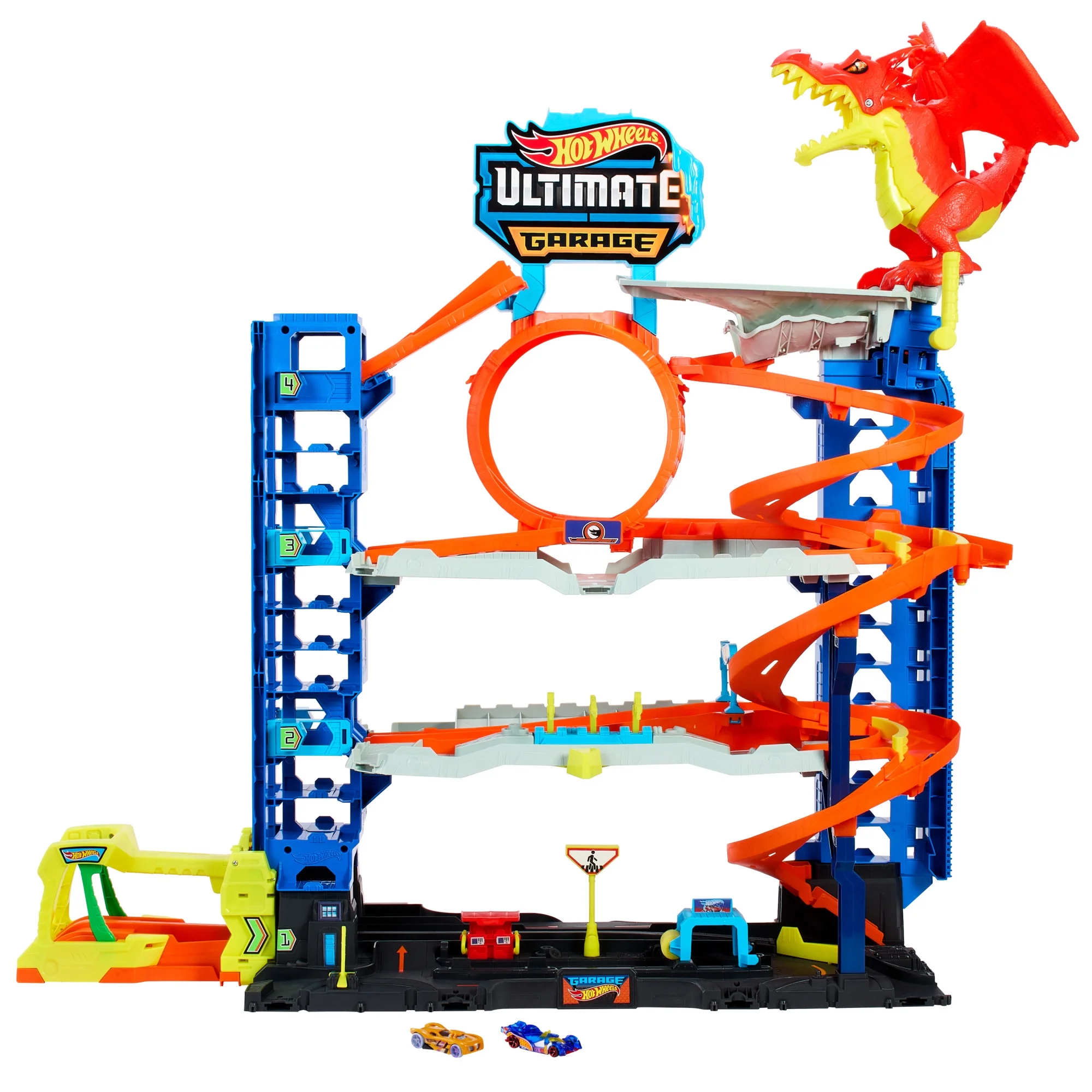 Hot Wheels City Ultimate Garage Playset with 2 Die-Cast Cars, Storage for 50+ Cars Child Age 4-8 - Zander Auto Parts