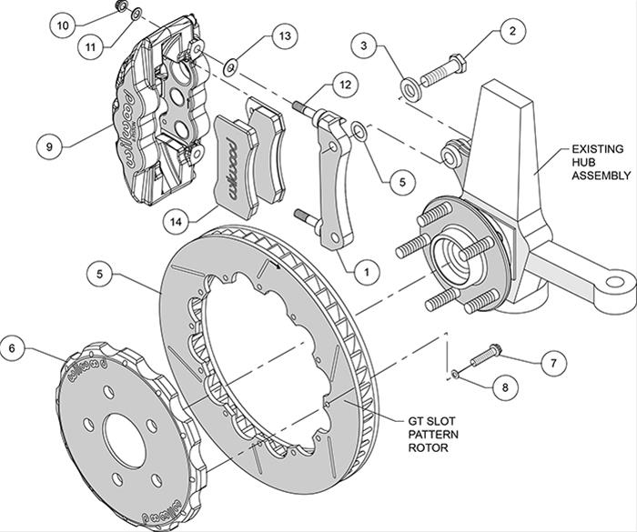 Wilwood Disc Brakes 140-14557 Wilwood AERO6 Big Brake Front Brake Kits - Zander Auto Parts