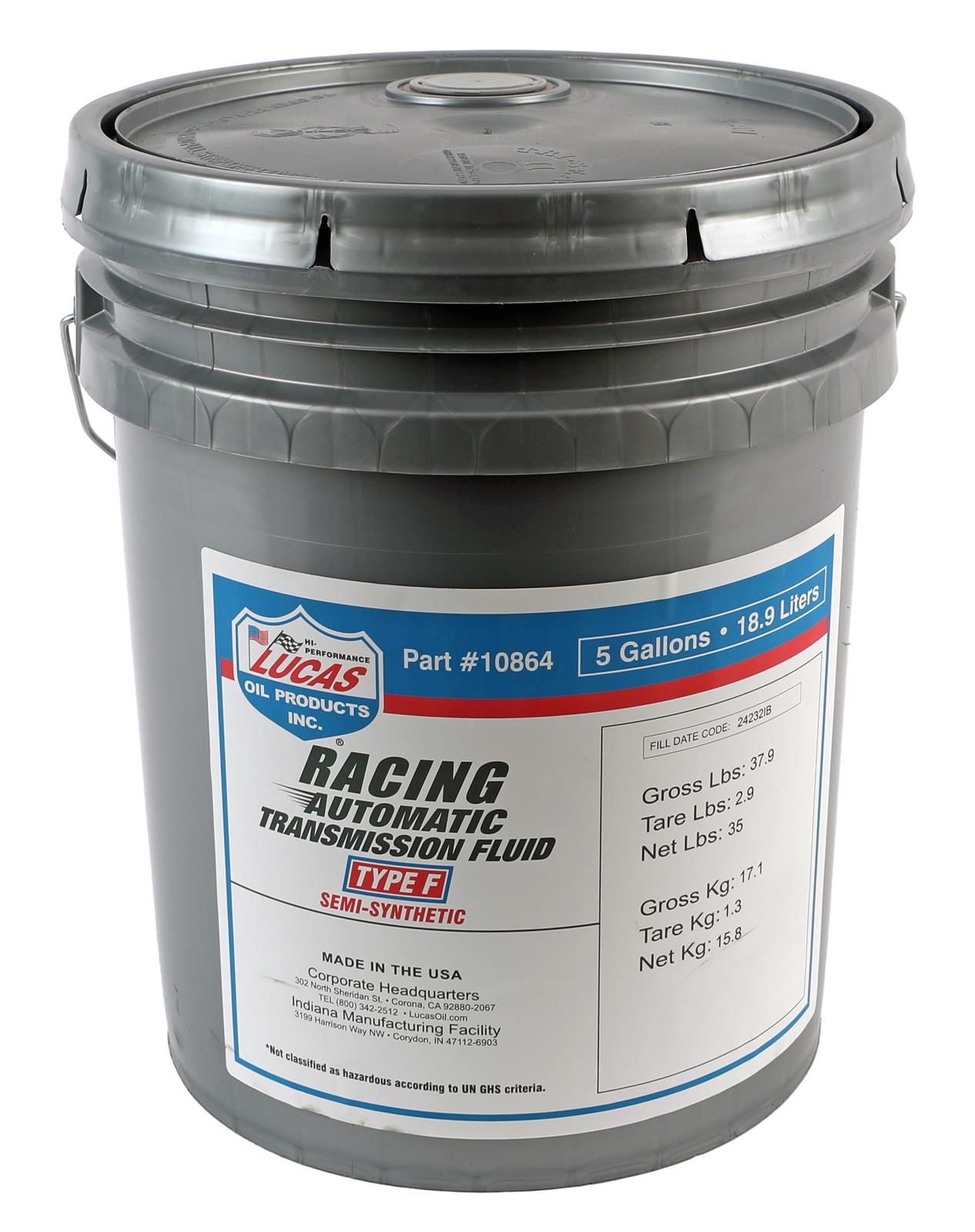 Lucas Oil 10864 Lucas Semi-Synthetic Racing Type F Automatic Transmission Fluid - Zander Auto Parts