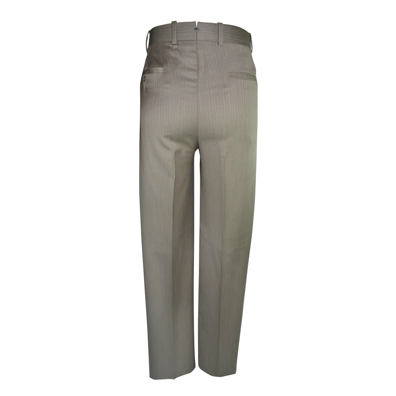 Laguna Flat Front Trouser - Tan with orange stripe