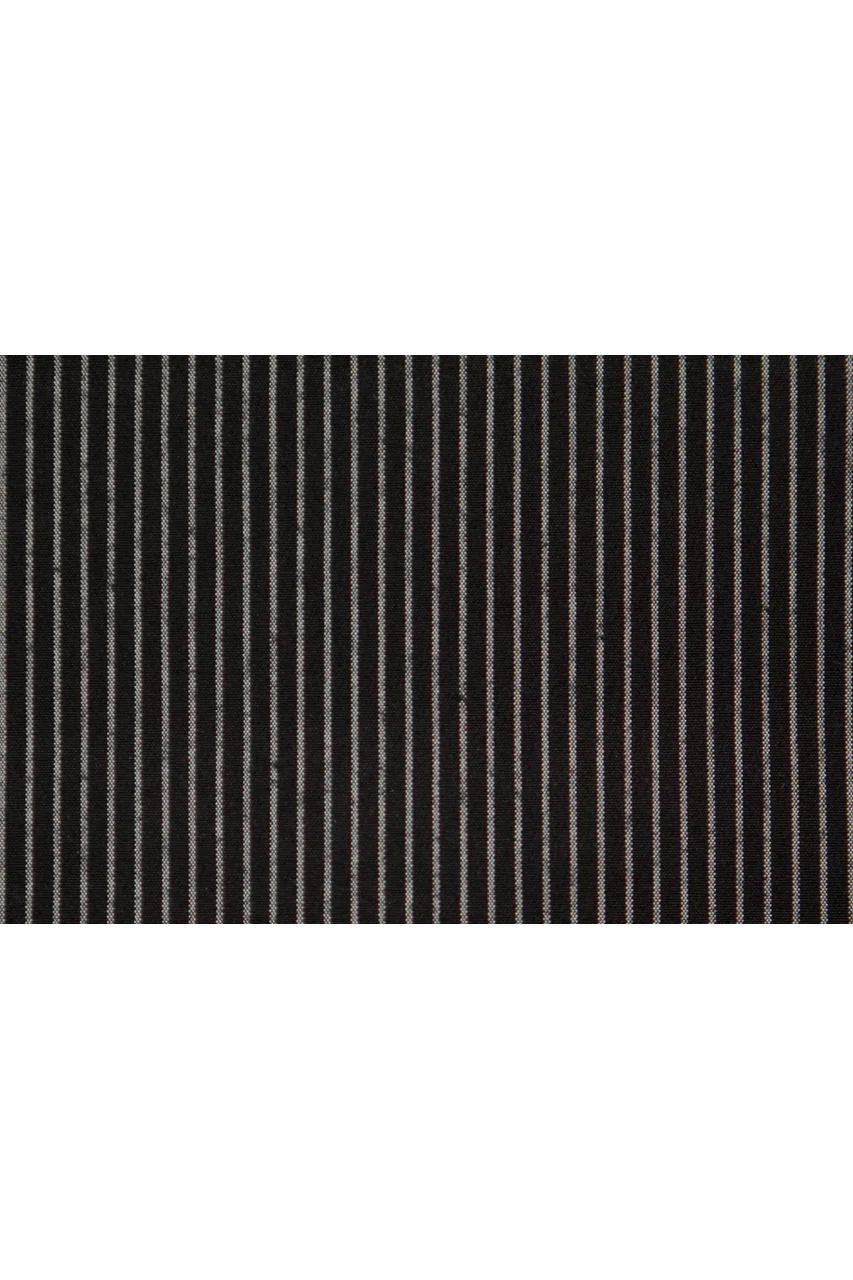 Laguna Flat Front Trouser - Pitch Black Chalk Stripe